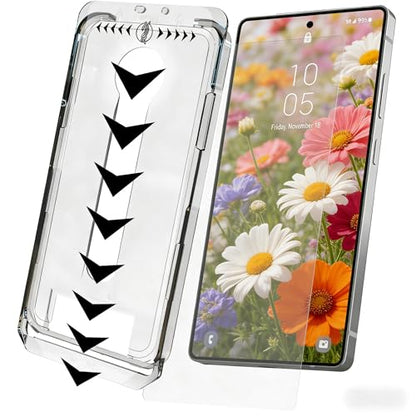 OneFish Screen Protector Tempered Glass Film 9H Hardness HD Clear Anti-Scratch Anti-Fingerprint Bubble Free Easy Installation Case Friendly Compatible with iPhone 14
