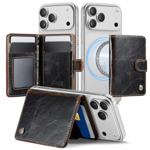 for Magsafe Magnetic Phone Wallet Card Holder, Luxury Coffee - color: Luxury Coffee