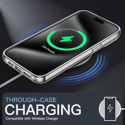 JETech Case for iPhone 15 Pro 6.1-Inch, Non-Yellowing Shockproof Phone Bumper Cover, Anti-Scratch Clear Back (Clear) - color: Clear, size: iPhone 15 Pro