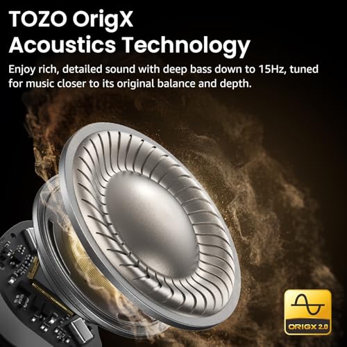 TOZO NC9 Hybrid Active Noise Cancelling Wireless Earbuds, 60H, LED Display - color: Blue