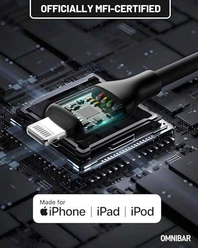 Silicone USB A to Lightning Cable 6FT, MFi Certified iPhone Cord - color: A to L Silicone Black