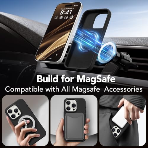 GONEZ Magnetic for iPhone 15 Pro Case, Silicone Cover Black - color: Black, size: Iphone 15 Pro