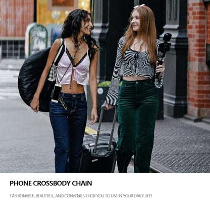 Phone Crossbody Chain, Universal Crossbody Phone Lanyards, AdjustableMultifuctional Compatible with Most SmartphonesRelated to Cross body women's bag chain, Anti theft（adjustable-golden） - color: Adjustable-golden