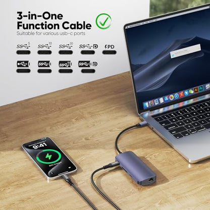 USB C 3.2 Gen 2 Cable 10ft, 4K@144Hz/ 20Gbps/ 100W - size: 10ft