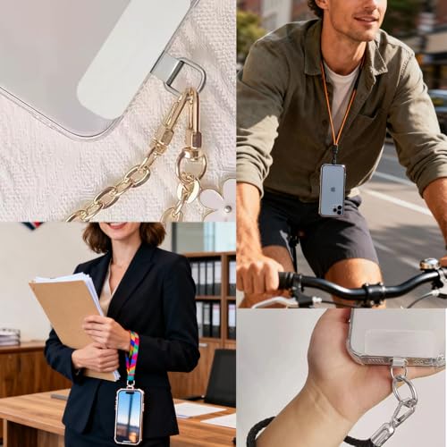 20 Pack Stainless Steel Phone Tether Tab for Lanyard & Strap - style: Rotatable