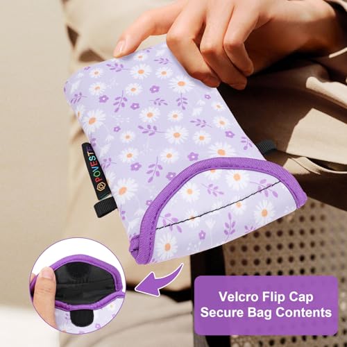 Flap Closure Secure Cell Phone Bag with Card Pocket for iPhone & Samsung - color: Lalic Daisy