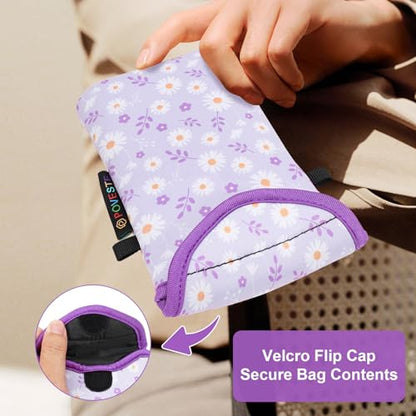 Flap Closure Secure Cell Phone Bag with Card Pocket for iPhone & Samsung - color: Lalic Daisy