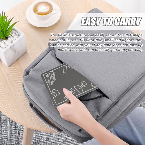 Airplane Phone Holder, Foldable Flexible Travel Phone Stand - color: Grey
