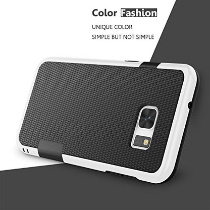 Jeylly Galaxy S7 Case, [3 Color] Slim Hybrid Impact Rugged Soft TPU & Hard PC Bumper Shockproof Protective Anti-Slip Case Cover Shell for Samsung Galaxy S7 S VII G930 GS7 - Black | [3 Color] Slim Hybrid Impact Rugged Soft TPU&Hard PC Bumper Shockproof Pro
