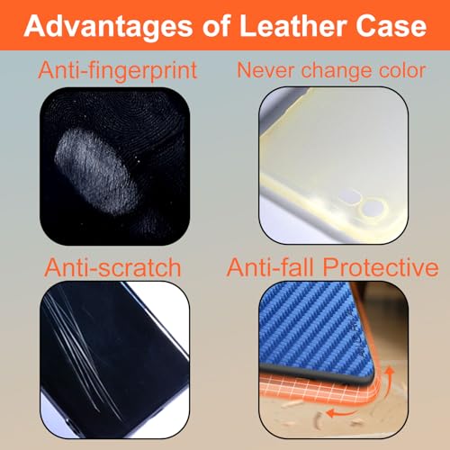 Case for Motorola Moto G Power 2025 Carbon Fibre Texture Shockproof Slim Case Non-Slip Full Body Protective Phone Case (Blue, for Moto G Power 2025) - color: Blue Power 2025