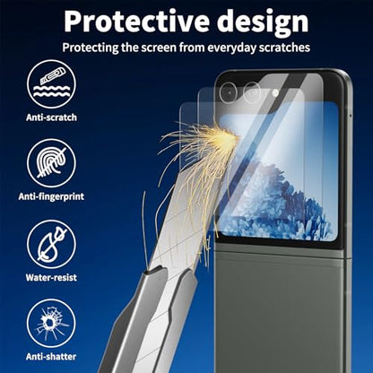 3 Pack for Samsung Galaxy Z Flip3 Screen Protectors - size: for Samsung Galaxy Z Flip3 Screen Protectors