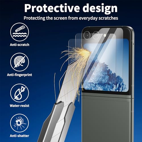 3 Pack for Samsung Galaxy Z Flip7 Screen Protectors - size: 3 Pack for Samsung Galaxy Z Flip7