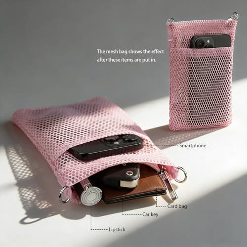 Phone Lanyard with Wallet Bag Crossbody and 2 Tether Tabs, Adjustable and Detachable Phone Strap for Phones, Multifunctional Cell Phone Neck and Hand Lanyard for Travel Essentials (Pink) - color: Pink
