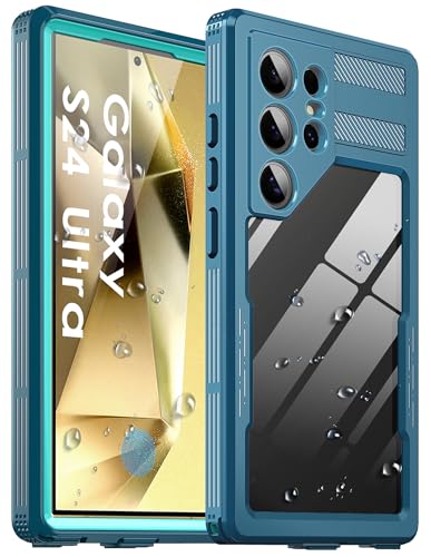 for Samsung Galaxy S24 Ultra Waterproof Case, with Built-in Screen Protector Dustproof Shockproof Full Body Underwater Protective Phone Case Cover for Samsung Galaxy S24 Ultra 5G 6.8" (Blue) - color: Blue, size: Galaxy S24 Ultra 5G