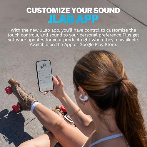 JLab, Flex, Open Ear Earbuds, Clip On True Wireless Bluetooth Earbuds, Cloud White - color: Cloud White