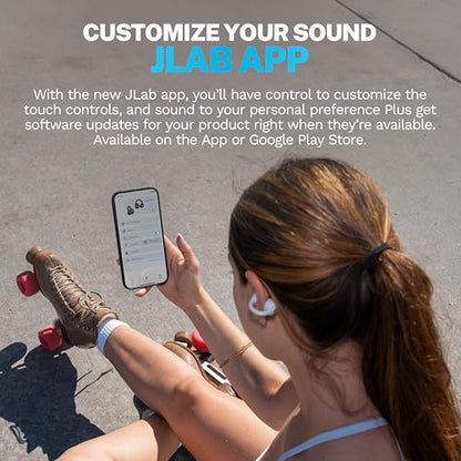 JLab, Flex, Open Ear Earbuds, Clip On True Wireless Bluetooth Earbuds, Cloud White - color: Cloud White