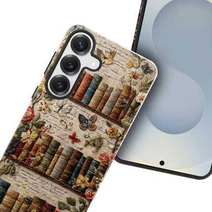 Compatible with Samsung Galaxy S25 Case,Glossy Case All-Round Protection Shockproof Anti-Scratches TPU Cover,Cases for Man Woman-Antique Bookshelf - color: Antique Bookshelf, size: Galaxy S25