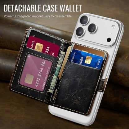for Magsafe Magnetic Phone Wallet Card Holder, Luxury Coffee - color: Luxury Coffee