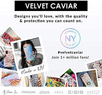 Velvet Caviar Cell Phone Ring Holder - Finger Ring & Stand - Improves Phone Grip Compatible with iPhone, Galaxy and Most Cases (Except Silicone/Leather) - Geometric Marble - color: Geometric Marble