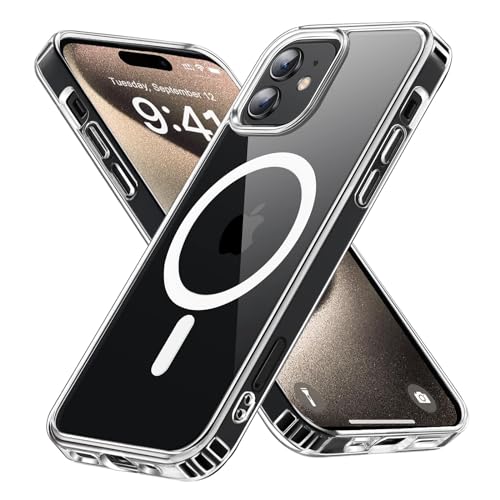 S. Tedazo Magnetic for iPhone 11 Case Compatible with MagSafe,Not Yellowing,Military Grade Protection,Ultra Thin Shockproof Phone Case for iPhone 11-Clear - color: Clear, size: iPhone 11
