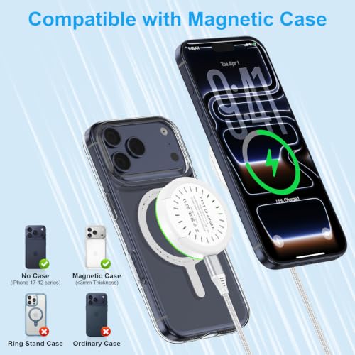 25W Wireless Charger Magnetic Phone Charger for Google Pixel 11Pro XL 10a 9 - color: white1