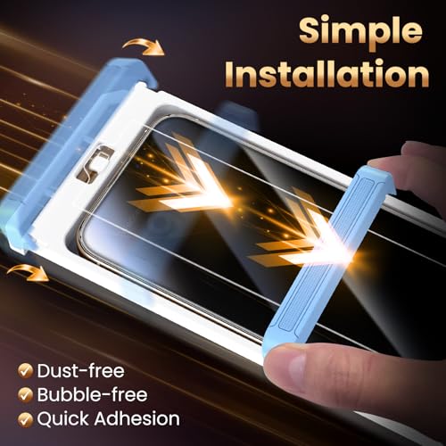 Uyiton 3D Full Glue Privacy Screen Protector for iPhone 16 Pro Max - size: iPhone 16 Pro Max