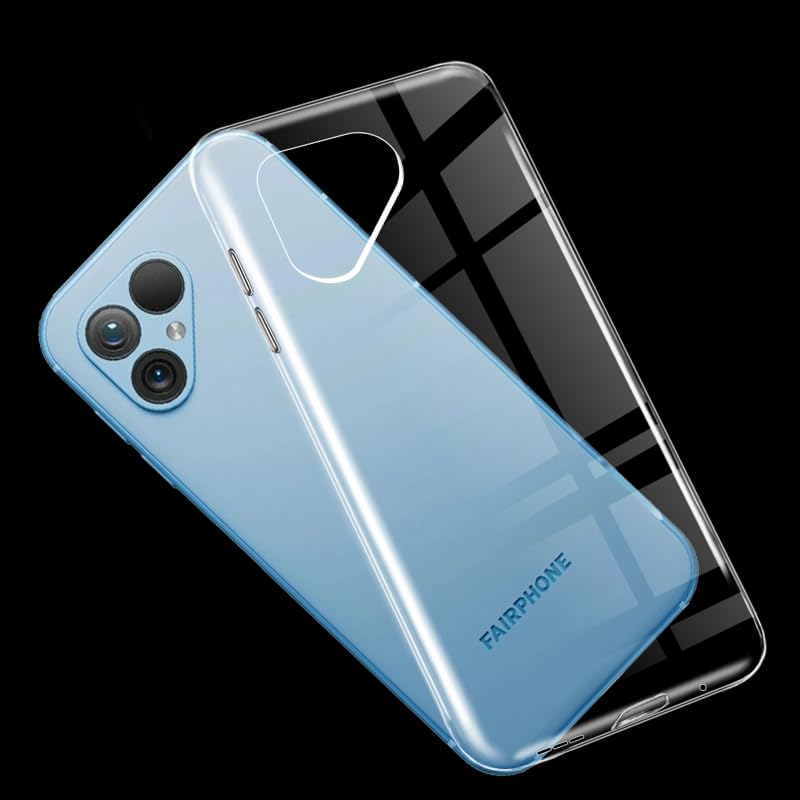 Protective Case for Fairphone 5 - Black | 6.46" Slim Shockproof Bumper Back Cover Anti-Scratch Flexible TPU Shell, Grip-Friendly - color: Black