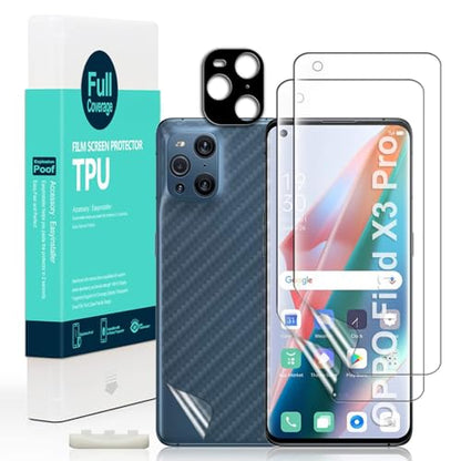 Ibywind for OPPO Find X3 Pro 5G Screen Protector,2-Pack,Hydrogel Film with Camera Lens Protector,Easy Installation Tool,Bubble-Free,Fingerprint Unlock Compatible,Anti-Shatter,Anti-Scratch - size: Find X3 Pro 5G