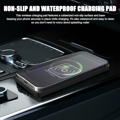 ZPSHYD Wireless Car Charger Pad, 15W Fast Non-Slip for Car Console - color: 0.3m Cable USB Port