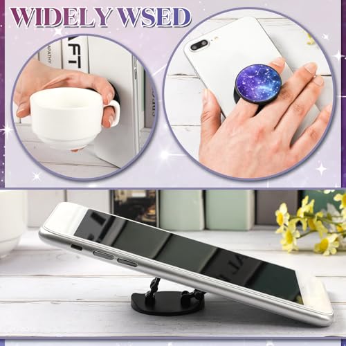 Honoson 9 Pcs Cell Phone Grip Holder Collapsible Holder, Constellation - color: Constellation Style