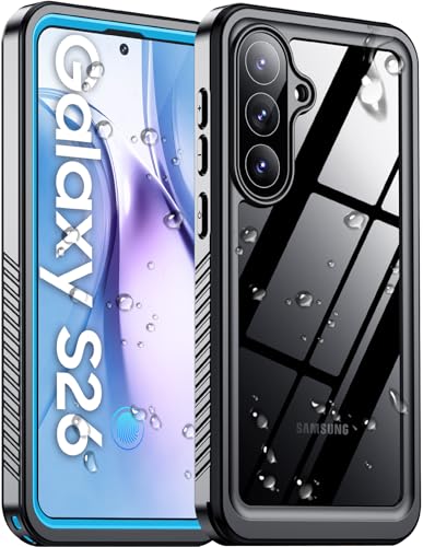 Designed for Samsung Galaxy S26 Case Waterproof, Built-in Lens & Screen Protector Military Shockproof Dropproof IP68 Underwater Full Body Phone Case for Galaxy S26 5G 6.3"-LightBlue (2026) - color: LightBlue/Clear, size: Samsung Galaxy S26 6.3"