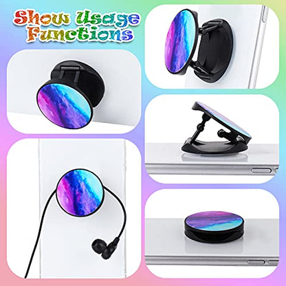 Honoson 9 Pcs Cell Phone Grip Holder Collapsible Holder, Nebula - color: Nebula