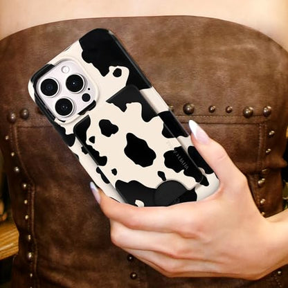 VELVET CAVIAR compatible with MagSafe Wallet - Magnetic Card Holder - color: Cow Print