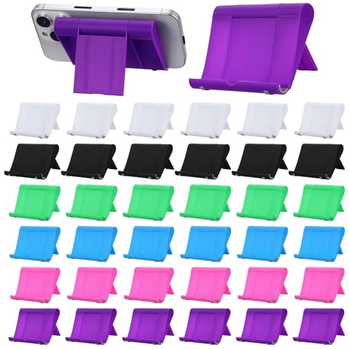36 Pcs Cell Phone Stands Bulk Foldable Tablet Mobile Stand Adjustable Multi Angle Tablet Holder Compatible with Phone 15 14 13 12 11 Pro Xs Xs Max XR 8 All Android Smartphones(Multicolor)