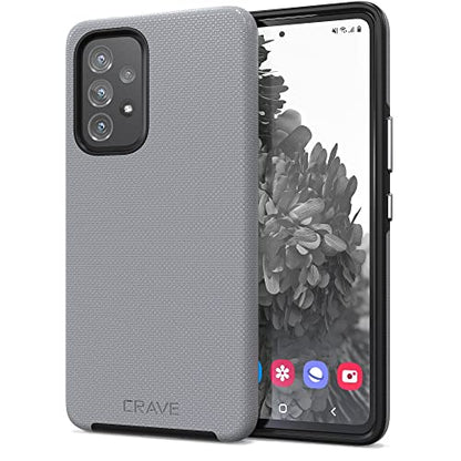 Crave for Samsung Galaxy A53 Case, Shockproof Protection Dual Layer Case for Galaxy A53 5G (6.5 inch) - Slate - color: Slate