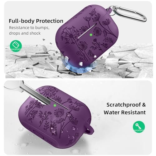 Lerobo for AirPods Pro 3 Case with Cleaner Kit & Keychain, Purple - color: A-Purple, size: AirPods Pro 3