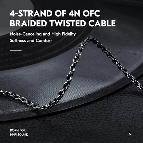 H HIFIHEAR CCZ DC03 2M Long IEM Cable with Mic,TFZ 3.5MM, with Mic