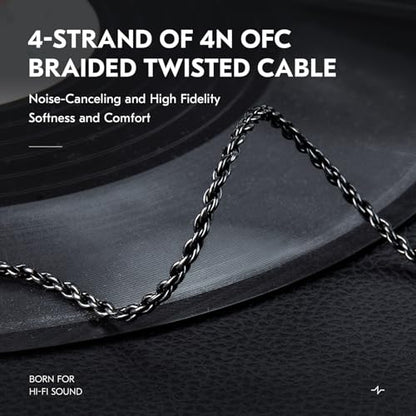 H HIFIHEAR CCZ DC03 2M Long IEM Cable with Mic,TFZ 3.5MM, with Mic