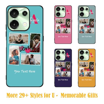Personalized Phone Case for UMIDIGI G9 5G/UMIDIGI G9T G9C G9A 2024 Printed with Multi Photos Picture,Custom Anti-Drop Non-Slip Carbon Fiber Rubber Cover,Business Logo Customized - color: Pattern06