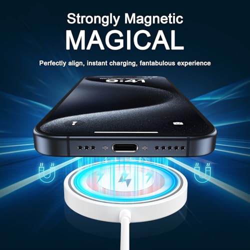 Magnetic Wireless Charger for Google 11 Fast Charging Pad for Pixel 10 Pro - color: White