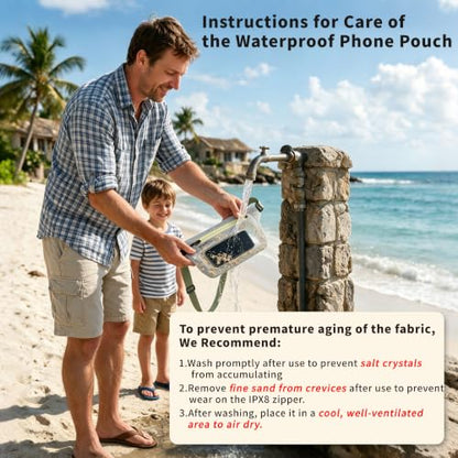 IPX8 Waterproof Phone Pouch,Reusable Fanny Pack Dry Bag | Fanny Pack Dry Bag with Screen Touch Sensitive for Beach Swimming,Boating,Kayaking,Rafting - color: Light Gray, size: 2 PC