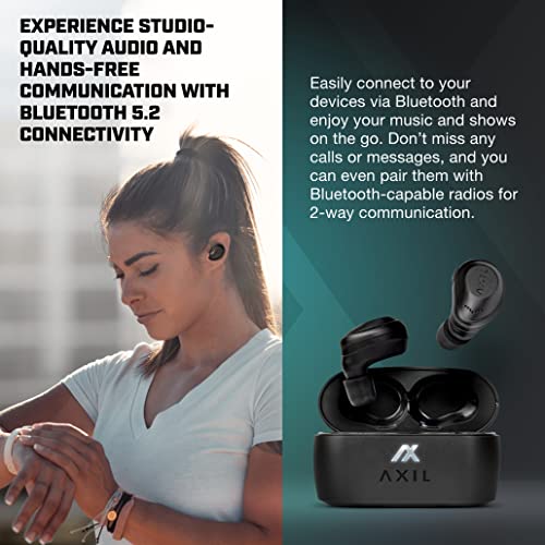 AXIL XCOR PRO Wireless Bluetooth Earbuds, HearPRO Enhancement