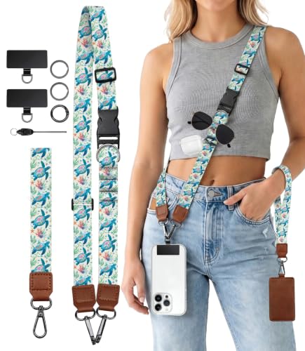 Sea Turtle Phone Lanyard Crossbody Wrist Strap Around Neck Women - color: Sea Turtle