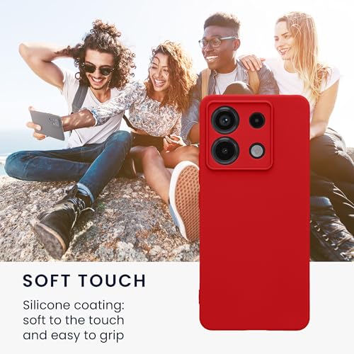kwmobile Case Compatible with Xiaomi Redmi Note 13 Pro 5G / Poco X6 5G Case - Protective Slim TPU Phone Cover - Soft Matte Finish - Sweet Cherry - color: Sweet Cherry, size: Redmi Note 13 Pro 5G / Poco X6 5G