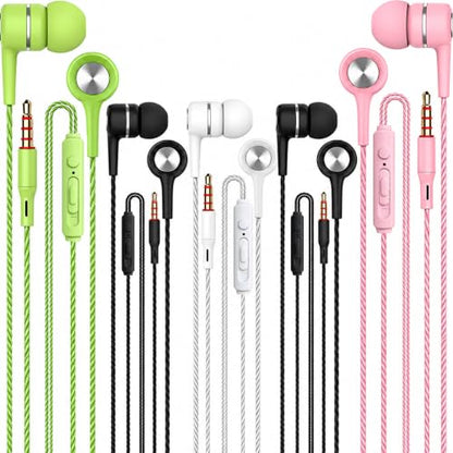 Kamon 5 Pack Wired Earbuds Headphones with 3.5mm AUX Plug Earphones (K2) - color: K2