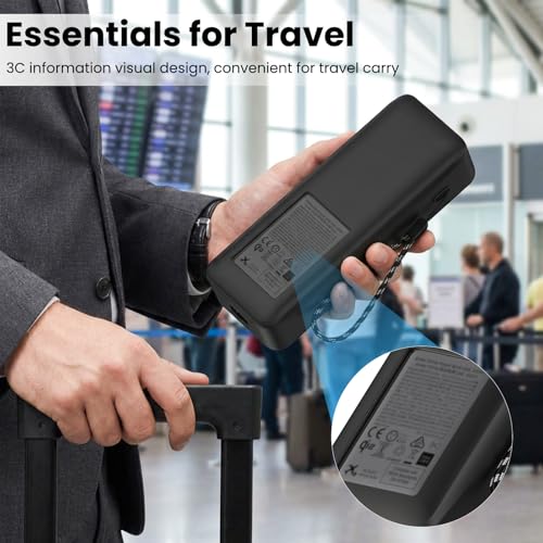 for Anker Prime Power Bank 26,250Mah 300W Case Cover | Soft Silicone Shockproof Protective Case for Anker 300W Prime Power Bank with Anti-Lost Strap, LCD Display Visible, Black - color: Black