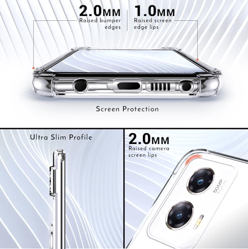Shields Up for Moto G Stylus 5G 2024 Case with Card Holder, Clear | Minimalist Wallet Case, 3 Card Slots, 360° Rotation Ring Stand/Kickstand, Drop Protection Protective Cover - size: Moto G Stylus 5G 2024