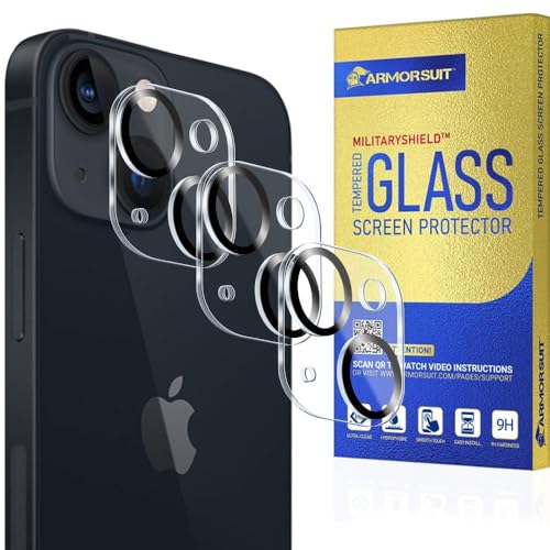 ArmorSuit [3 Pack] for iPhone 13/13 Mini Tempered Glass Camera Lens Protector MilitaryShield Ultra Clear - 3 Pack - size: iPhone 13/13 mini 6.1"