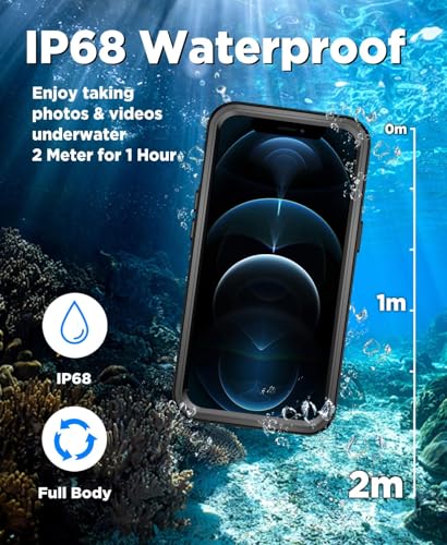Beeasy for iPhone 12 Pro Max Waterproof Case [Compatible with Magsafe] [Built-in Screen Protector], 360 Full Body Heavy Duty Phone Case, Military Grade Shockproof Dustproof,Magnetic Black - size: iPhone 12 Pro Max (6.7")