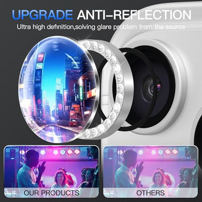 Suoman for iPhone 17 Pro/Pro Max Camera Lens Protector-Silver - color: Diamonds-Sliver